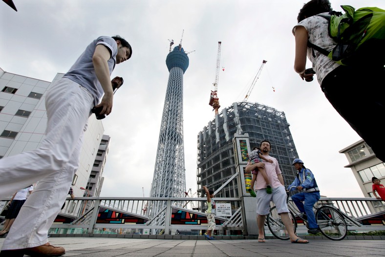 Budynek Tokyo Sky Tree będzie miał wysokość 643 metrów, fot. Kimimasa Mayama/Bloomberg