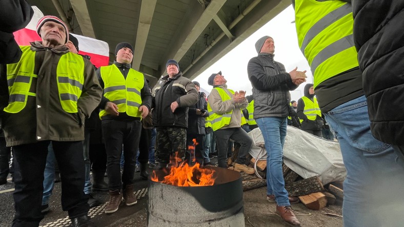 Protest rolników na podlaskim odcinku S8