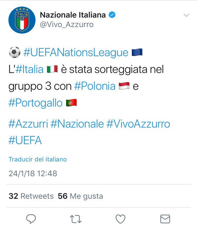 Wpadka Włochów na Twitterze
