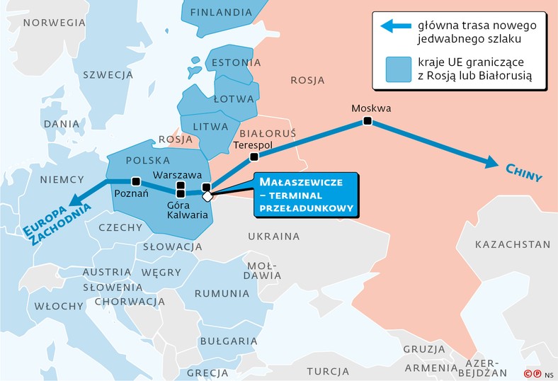 Główna trasa nowego jedwabnego szlaku