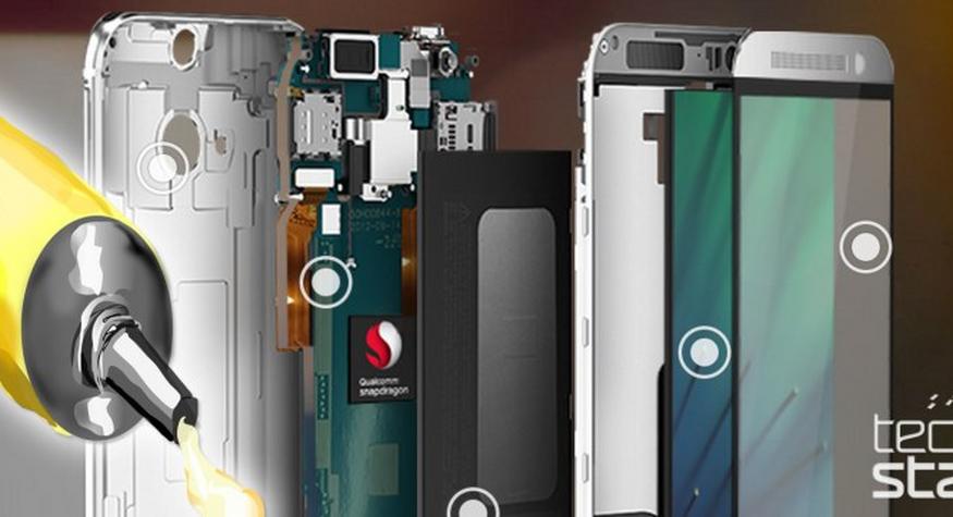 HTC One besteht aus Metall, Glas und ... Kleber