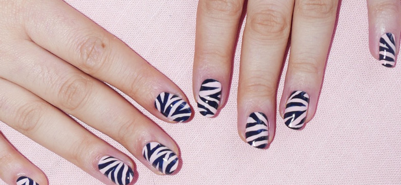 Modny manicure krok po kroku - paznokcie w zebrę
