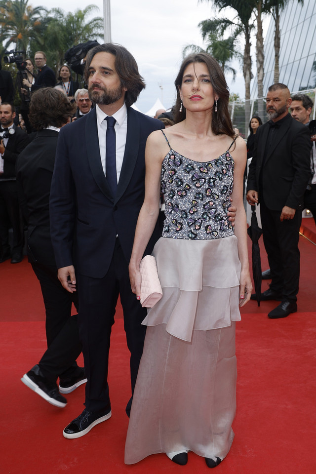 Dimitri Rassam i Charlotte Casiraghi na festiwalu w Cannes