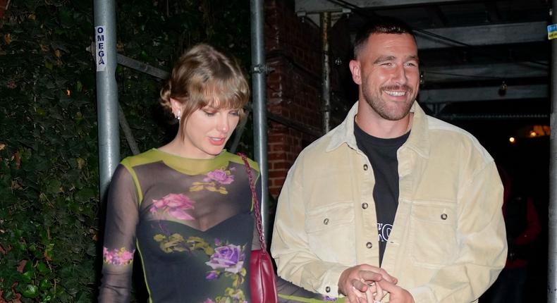 Taylor Swift and Travis Kelce were spotted out at dinner at Waverly Inn on October 15, 2023 in New York City.Gotham/GC Images
