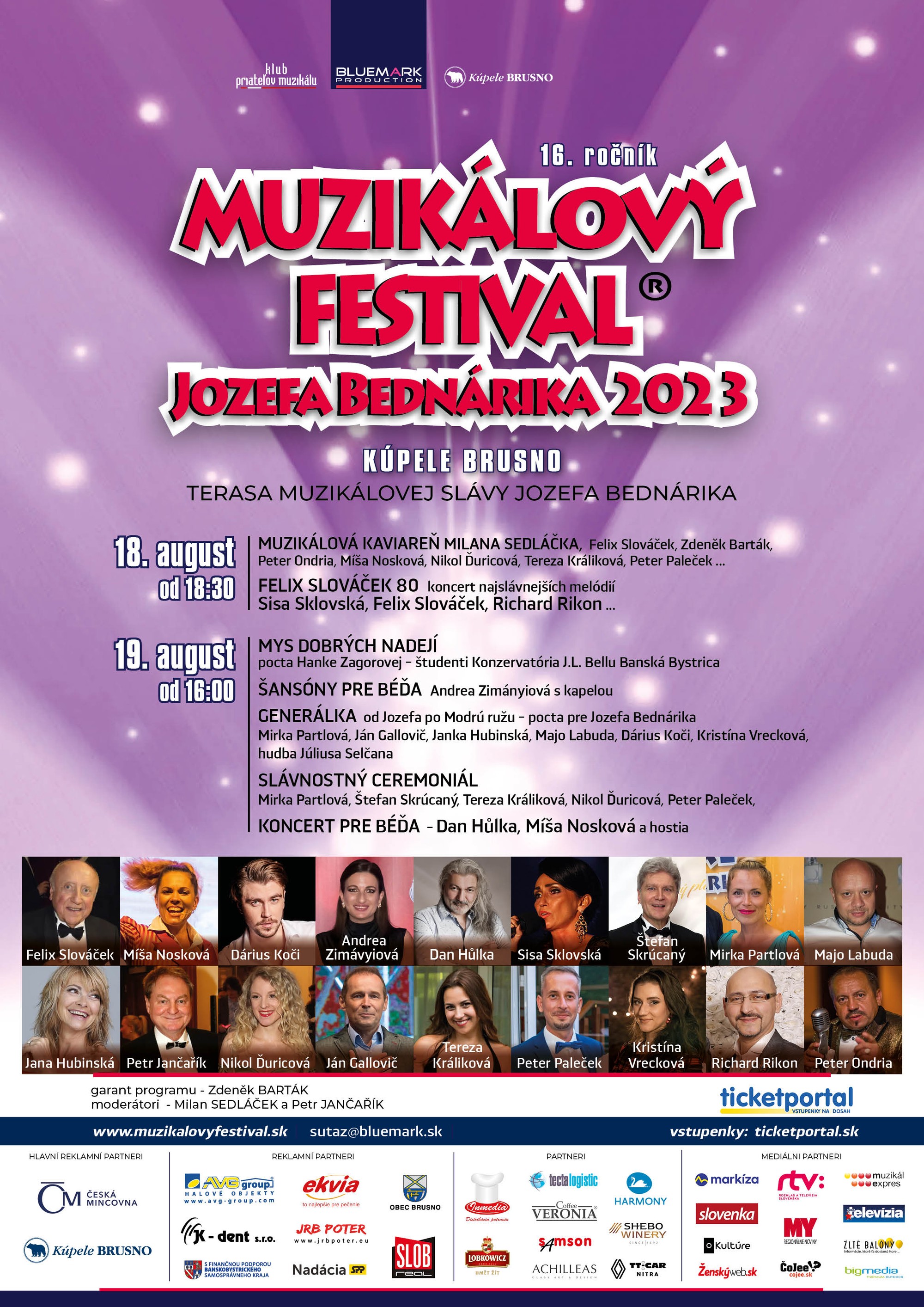 Program Muzikálového festivalu 2023