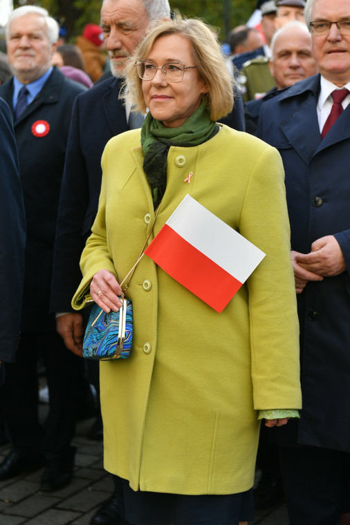 Barbara Nowak podczas obchodów święta 11 listopada