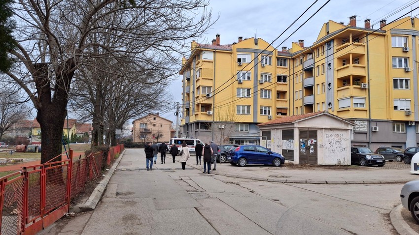 Policja kod kotlarnice 