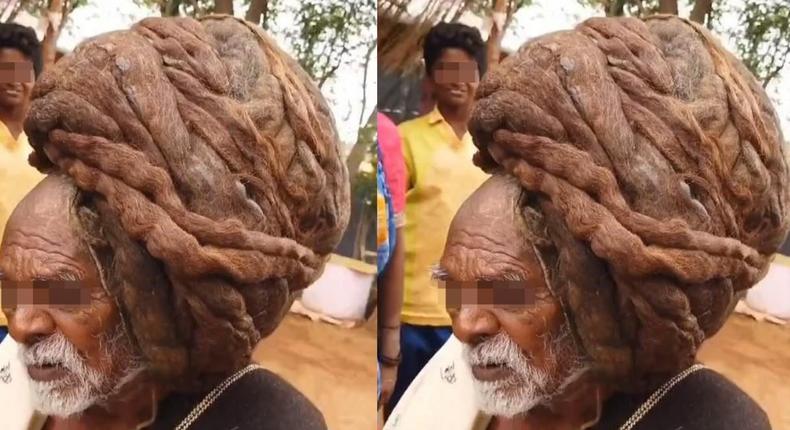 95-year-old Indian man has allegedly never cut his hair (video)