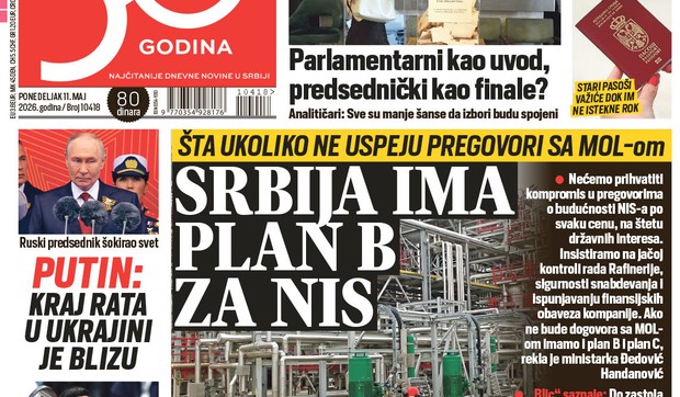 Blic naslovna strana za 11.05