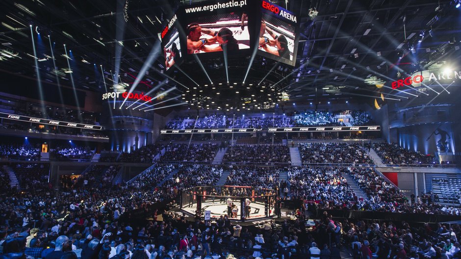 Gdańsk, Gala FAME MMA 12 w Ergo Arena. Gala sportowa walk influencerów oraz gwiazd internetu.