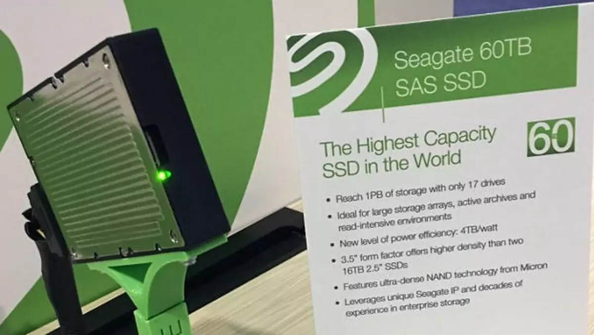 Seagate prezentuje dysk SSD o pojemności aż 60 TB