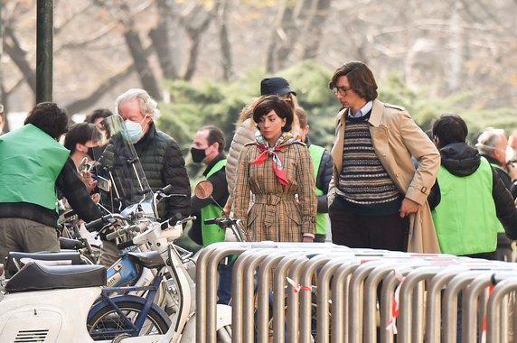 Zdjęcia z planu filmowego "The House of Gucci"