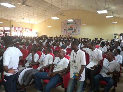 Some beneficiaries of N-Power at the Public Service Institute, Abuja on Tuesday (NAN)