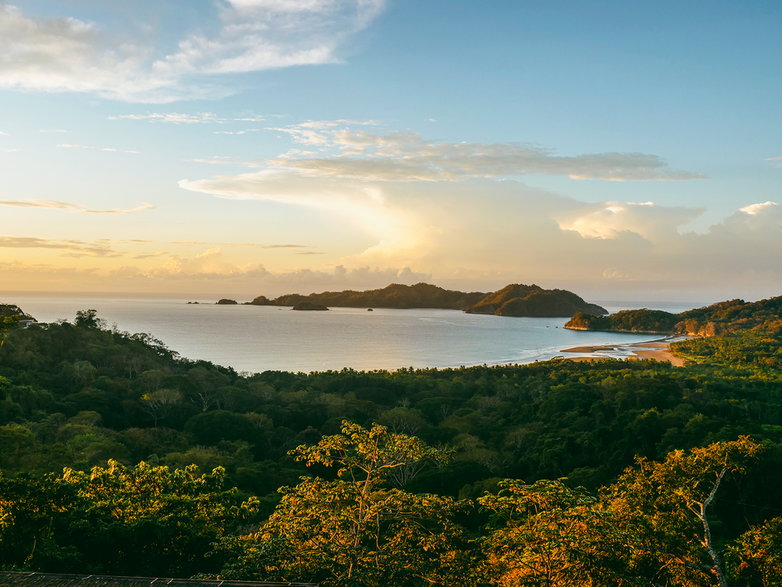 Kostaryka i widok na ocean