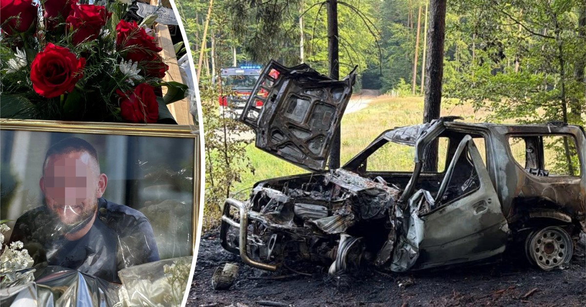Tragiczny wypadek pod Prośnem: Damian spłonął, zostawił synka