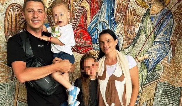 Sloba Đurković sa porodicom