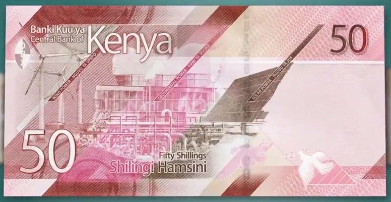 Back of new Sh50 Kenyan bank note with 7 security features launched on Madaraka Day 