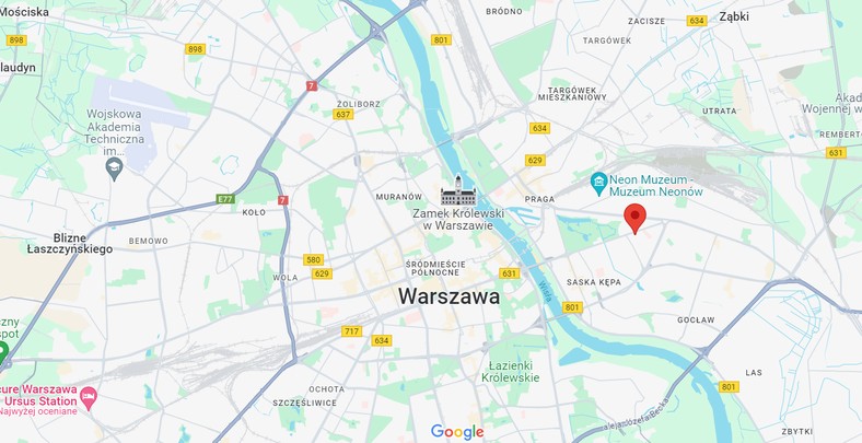 Al. Waszyngtona 98a w Warszawie, gdzie w latach 90. mieściła się m.in. dyskoteka Escada