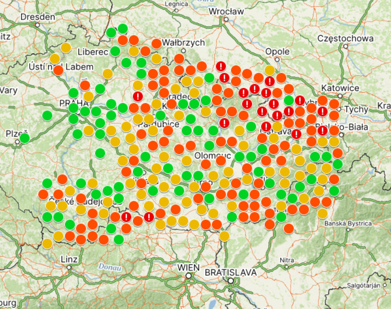 Obecna sytuacja powodziowa w Czechach