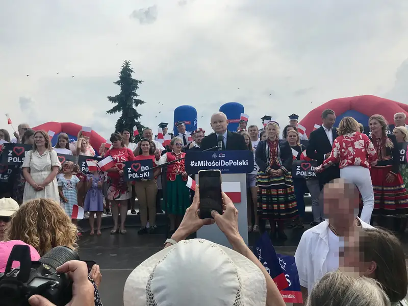 Jarosław Kaczyński na pikniku rodzinnym w Chełmie