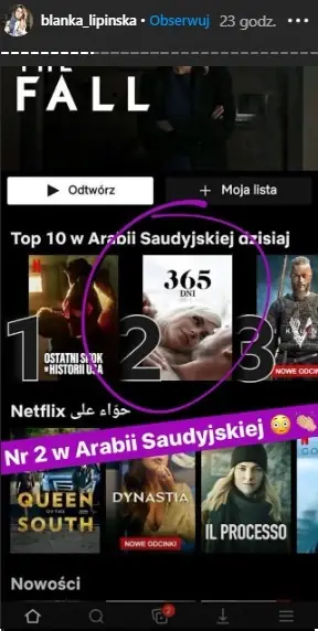 &quot;365 dni&quot; na Netfliksie / Instagram Blanki Lipińskiej