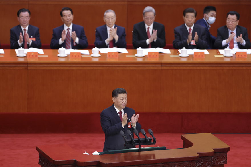 Ceremonia otwarcia XX Krajowego Zjazdu Komunistycznej Partii Chin.