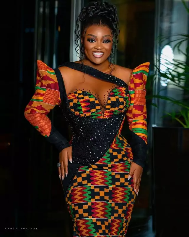Jackie Appiah makes Ghana proud with her kente gown at AMVCA cultural day  2023