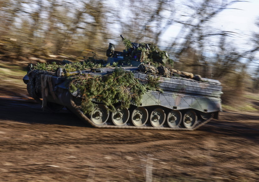Leopard 2A7 w trakcie ćwiczeń w Saksonii-Anhalcie w połowie marca