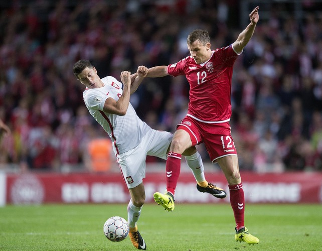 Andreas Bjelland i Robert Lewandowski