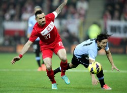 Trzy gole Urugwaju. Piękna bramka Obraniaka. Zimny prysznic w Gdańsku