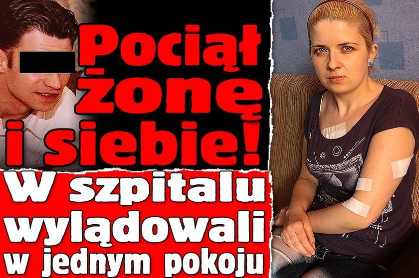 Pociął żonę i siebie. W szpitalu wylądowali w jednym pokoju