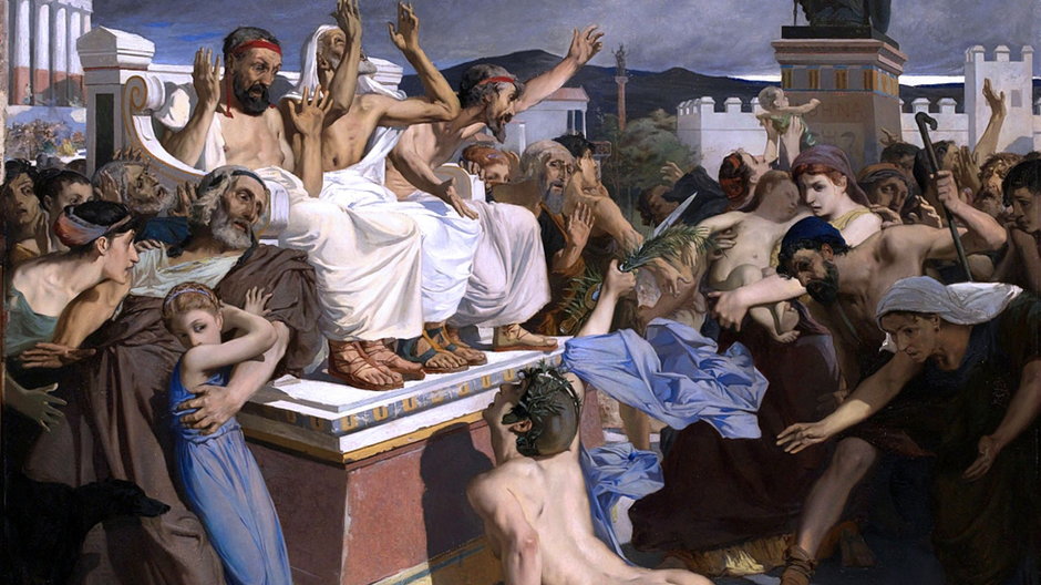 Obraz Filippides autorstwa Luca-Oliviera Mersona z 1869 r.