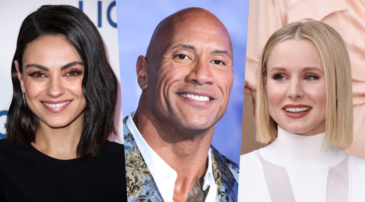 Mila Kunis, Dwayne Johnson és Kristen Bell