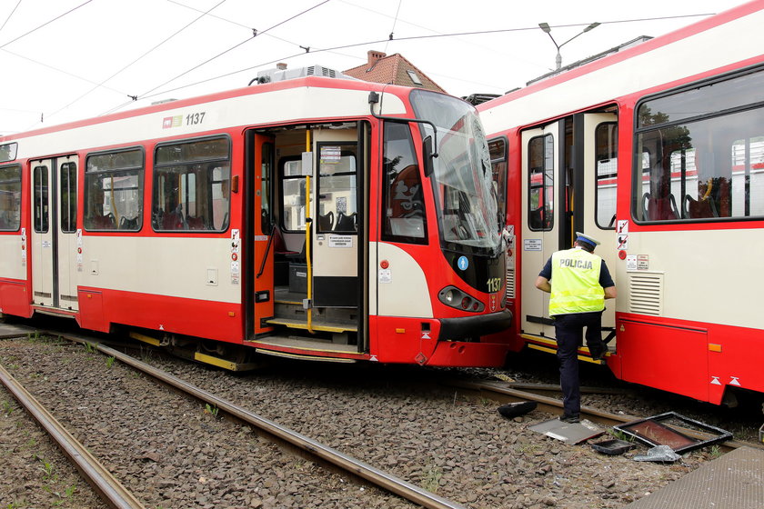 Zderzenie tramwajów w Gdańsku. Osiem osób zostało rannych