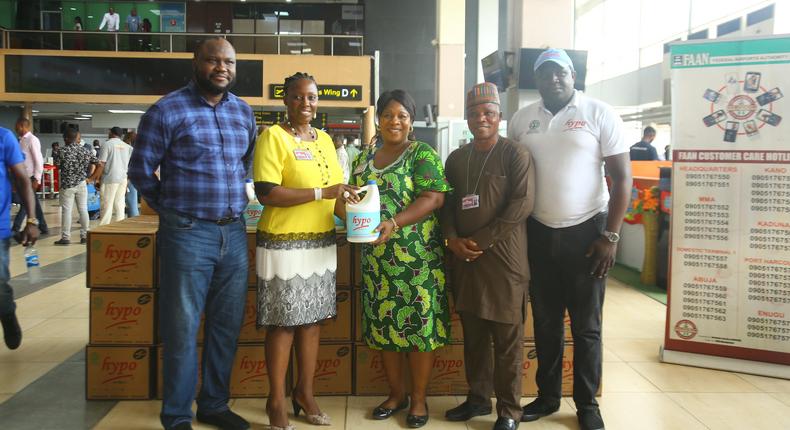 Hypo partners FAAN, donates 100 cartons of products to prevent Coronavirus