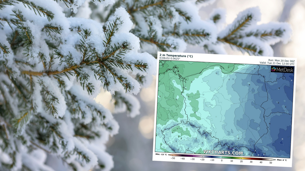Prognoza pogody na wtorek, 21 grudnia. Za oknami mroźna i śnieżna zima