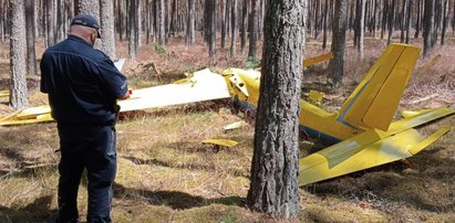 Wypadek szybowca na Kaszubach. Pilot nadał sygnał SOS i spadł wśród drzew. Zginął na miejscu