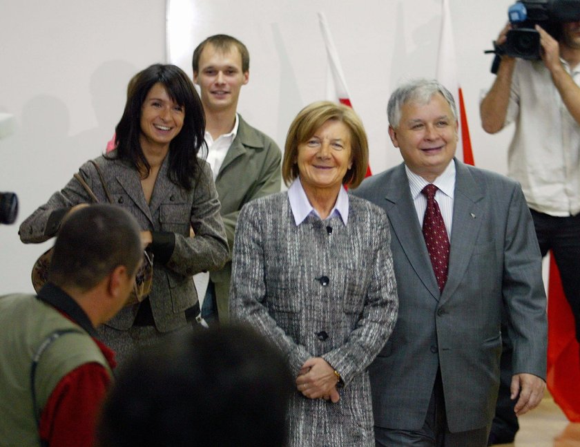 Lech Kaczyński z żoną