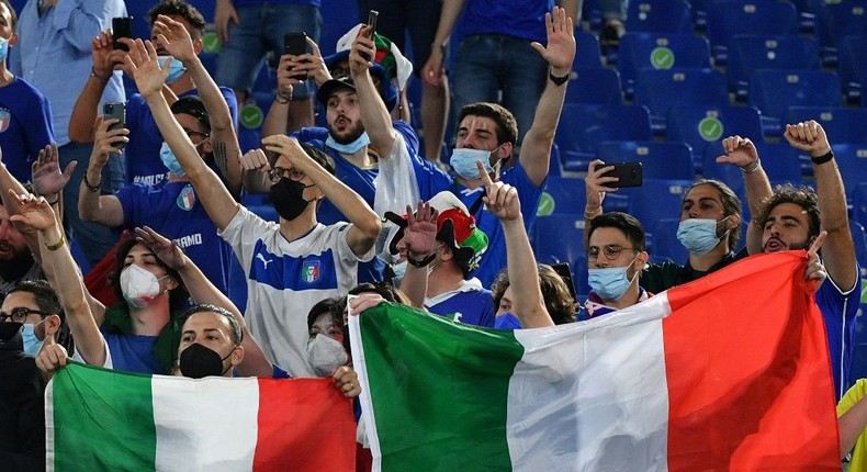 Italy supporters returned to the Stadio Olimpico Creator: Filippo MONTEFORTE