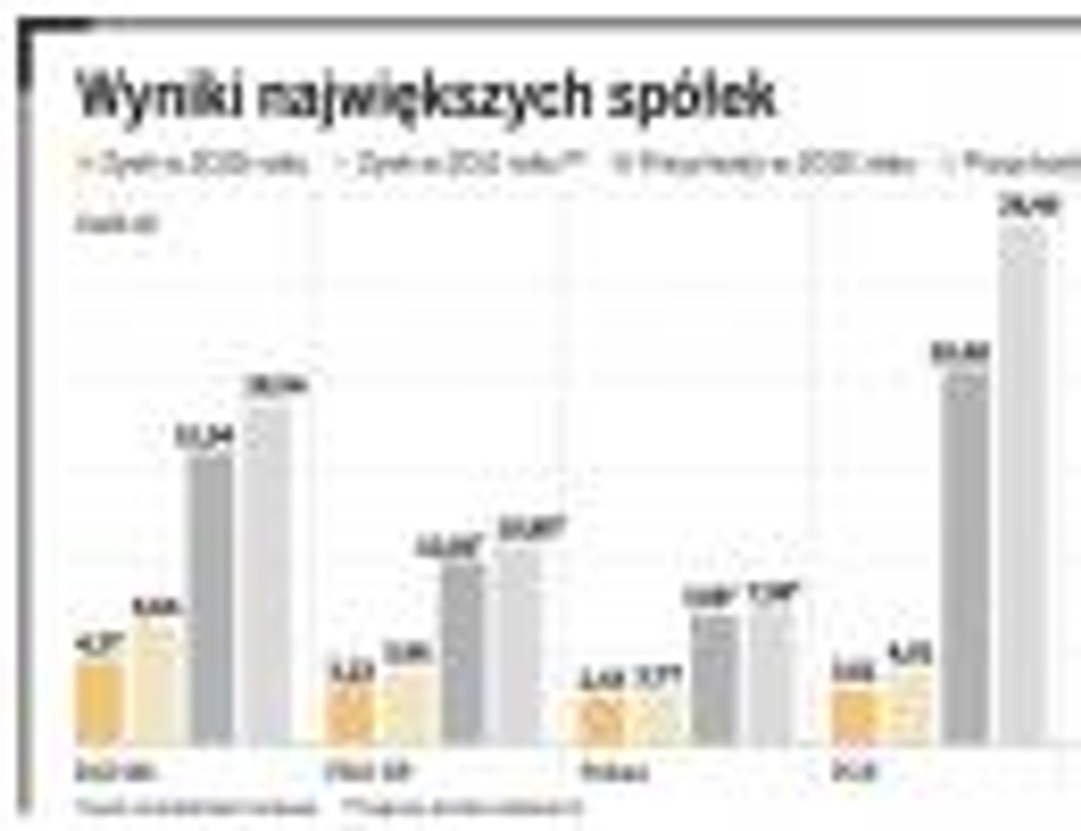 Wyniki największych spółek