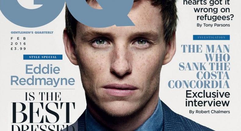 Eddie on the cover of British GQ