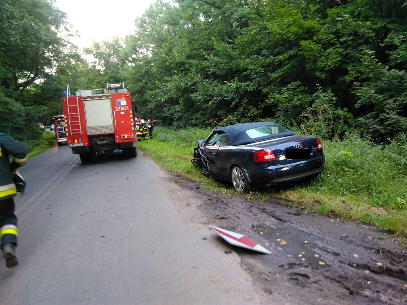 Pijany ukradł audi i spowodował wypadek. Cztery osoby ciężko ranne