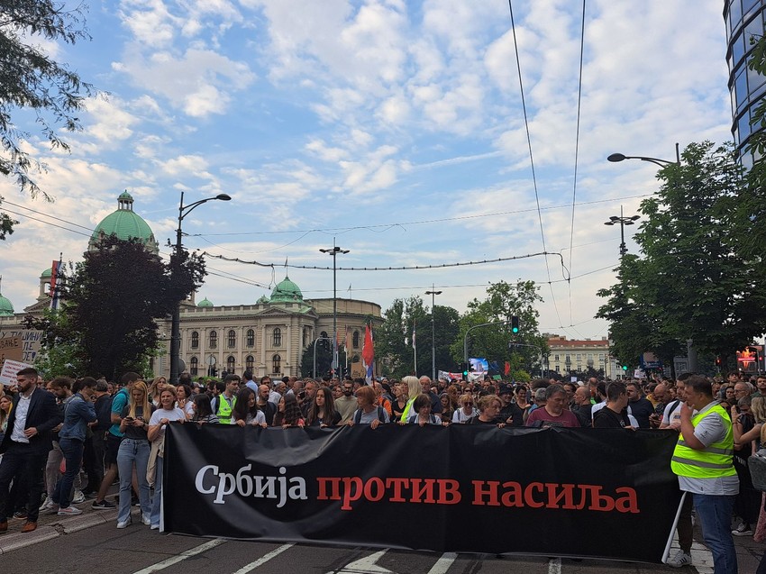 Početak šetnje niz Ulicu kneza Miloša