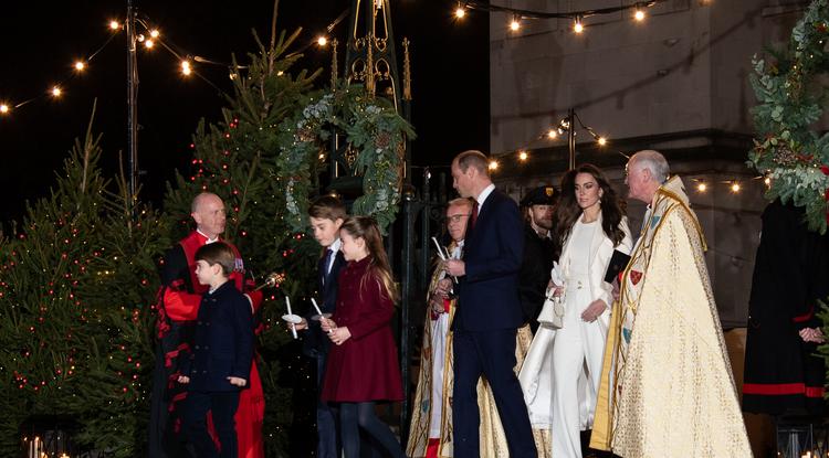 Katalin és családja istentiszteleten vett részt december 8-án Fotó: Getty Images