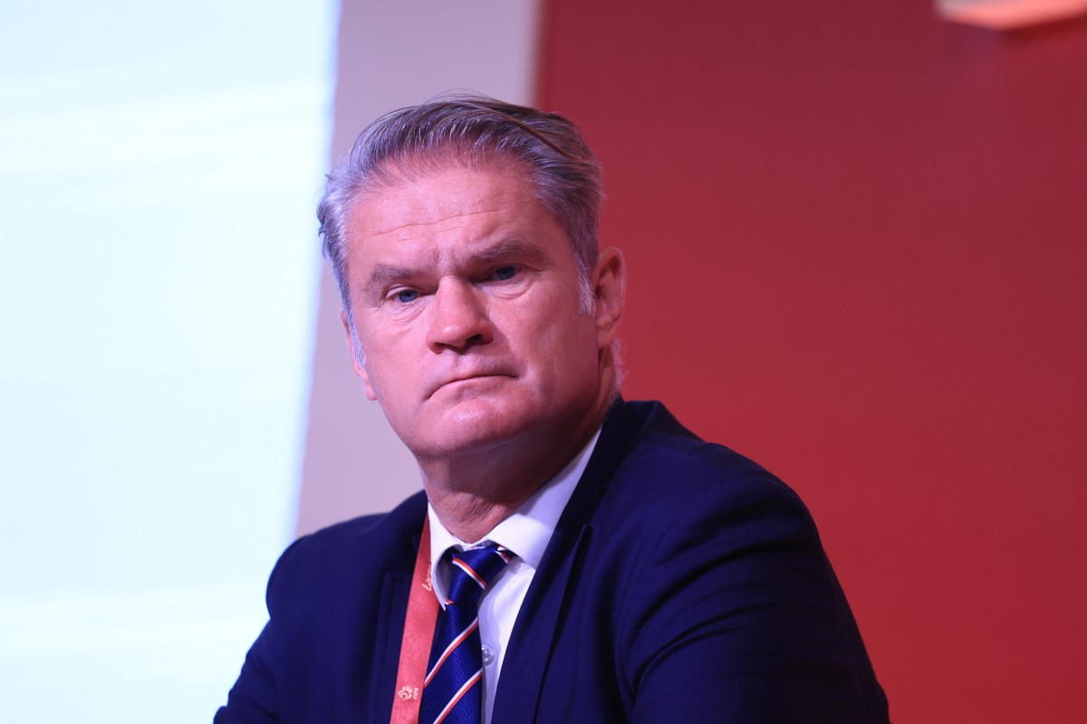 Paweł Wojtala podczas walnego zgromadzenie sprawozdawcze delegatów Polskiego Związku Piłki Nożnej