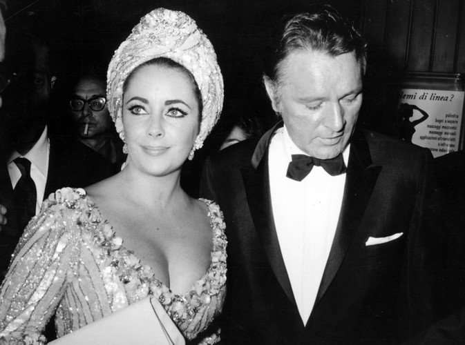 Elizabeth Taylor z mężem Richardem Burtonem