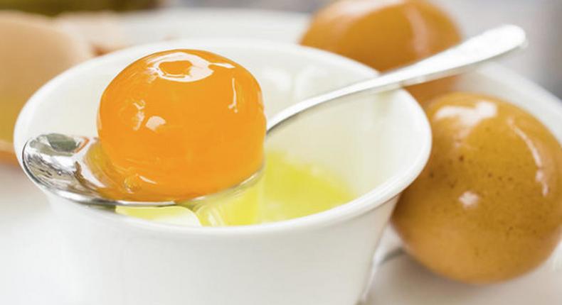 Raw egg yolks