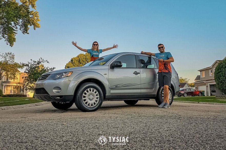 Kupiony w Chicago samochód - Mitsubishi Outlander fot. Tysiąc Stron Świata