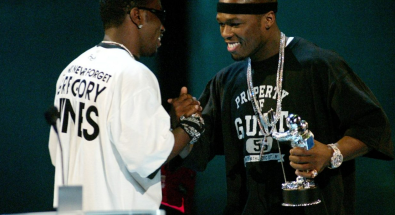 Diddy (left) and 50 Cent