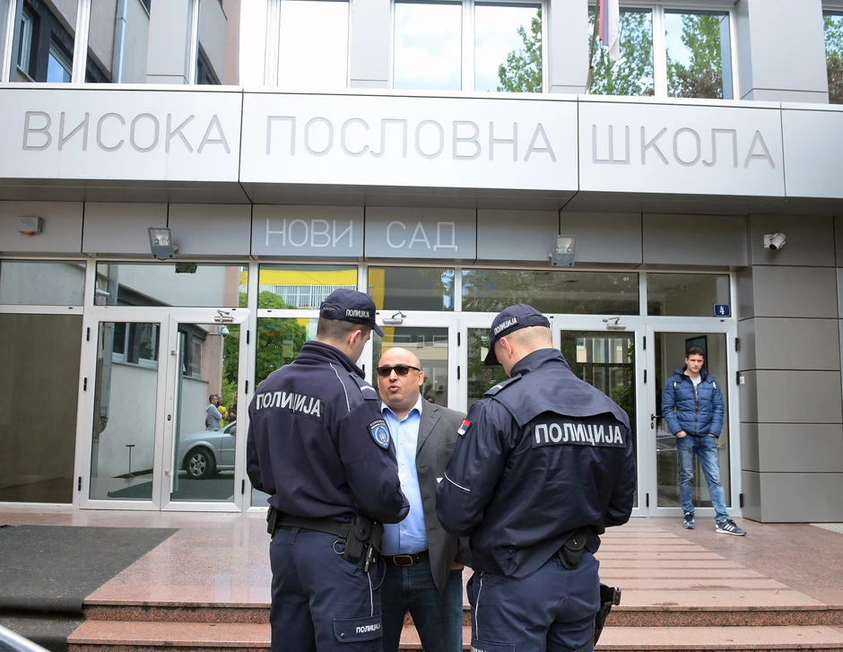 Patrik Drid daje iskaz policiji 